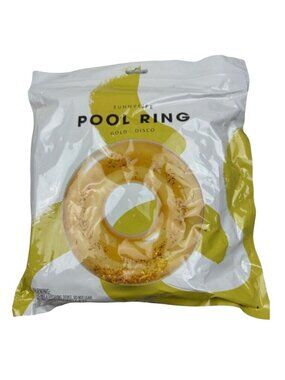 SunnyLife Pool Ring Disco Gold Float Tube with Glitter 41 x 41 Sunny Life